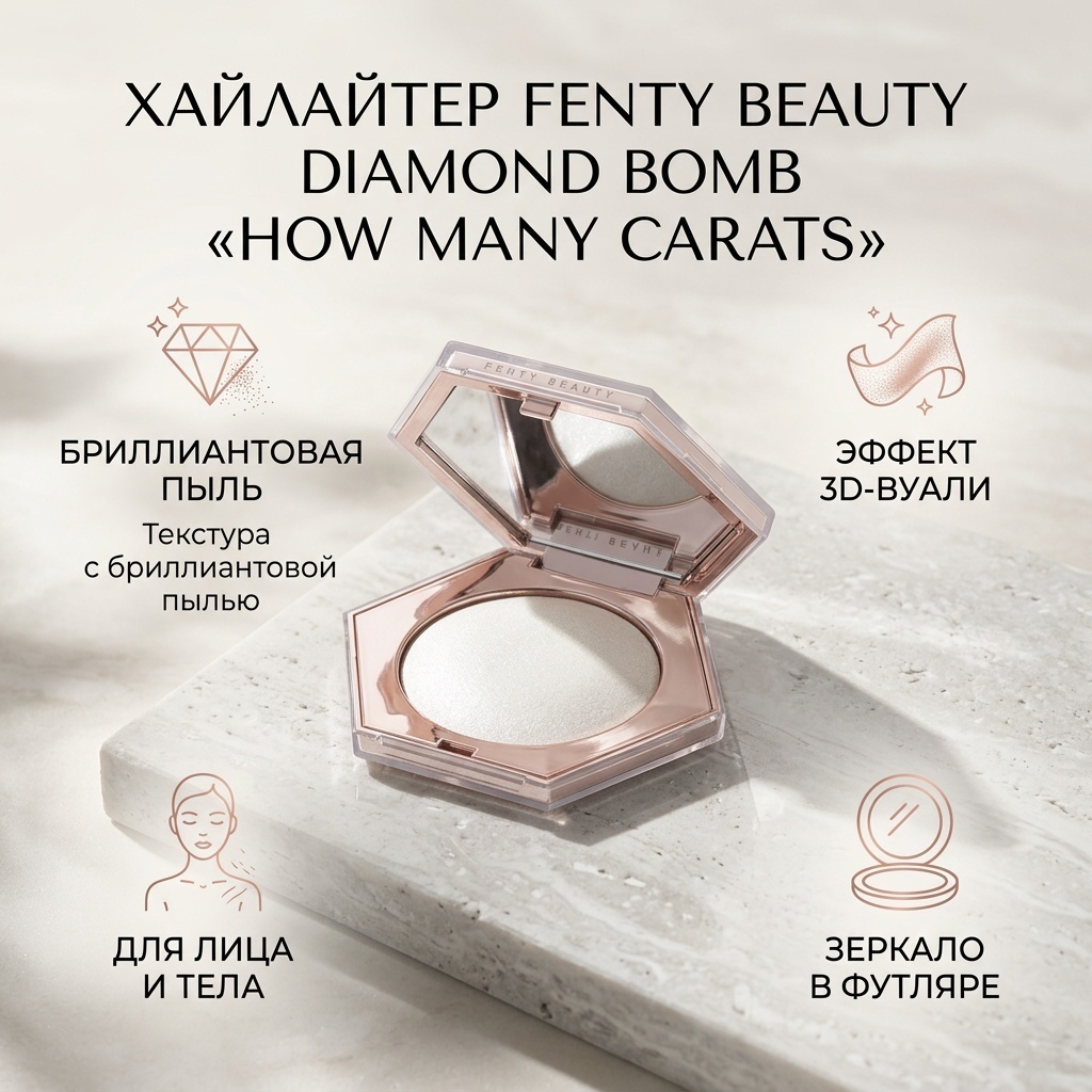 FENTY BEAUTY Diamond Bomb хайлайтер How Many Carats