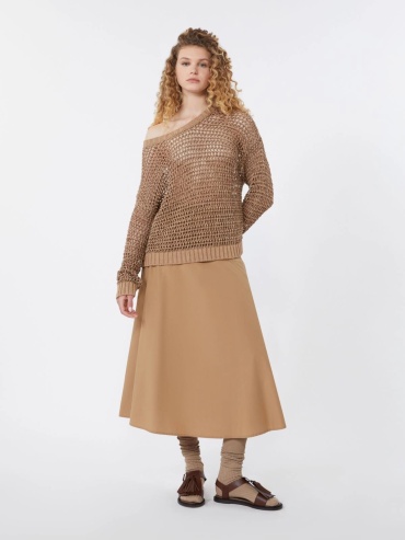 Юбка трапеция Max Mara бежевый
