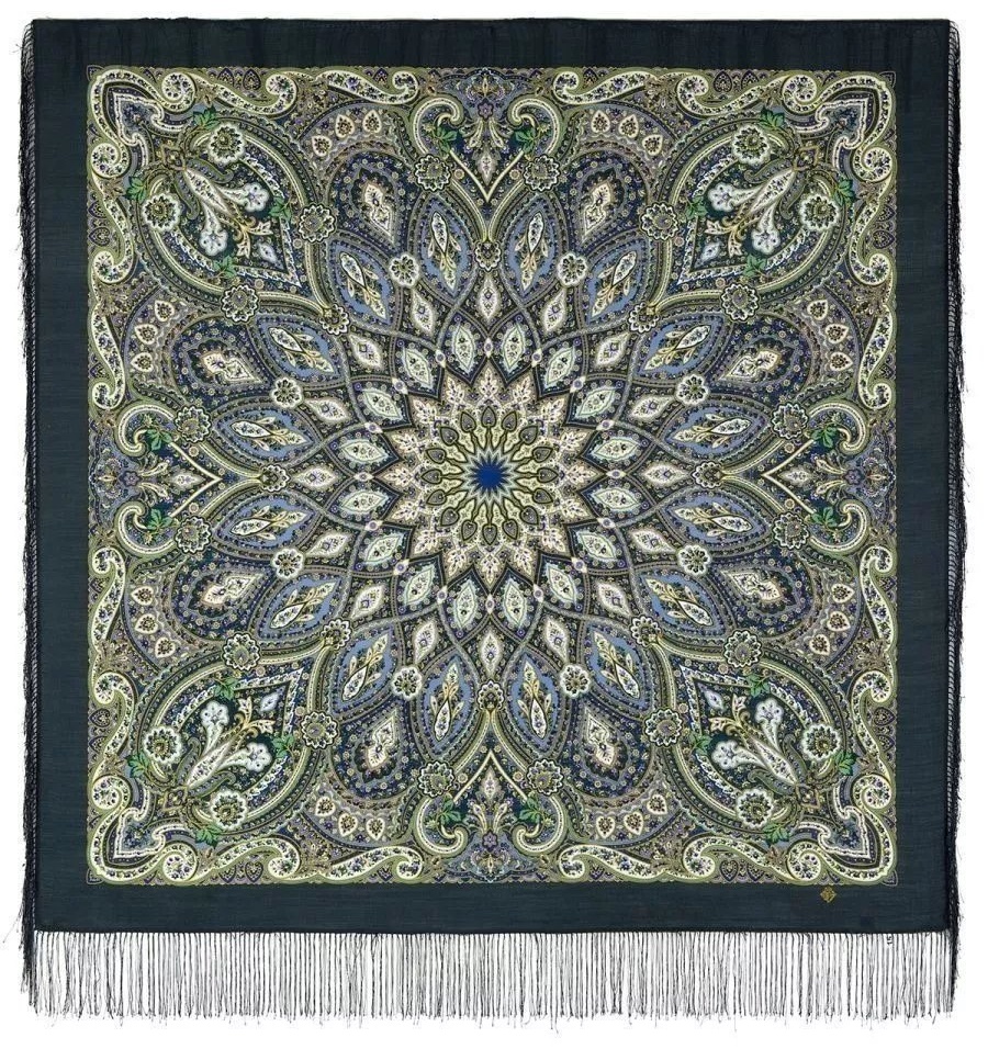 Платок Павловопосадский платок шерсть 125 x 125 см