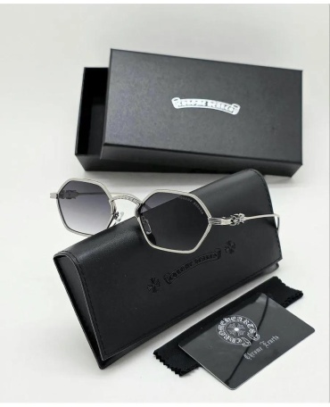 Chrome Hearts солнцезащитные очки треугольные градиент