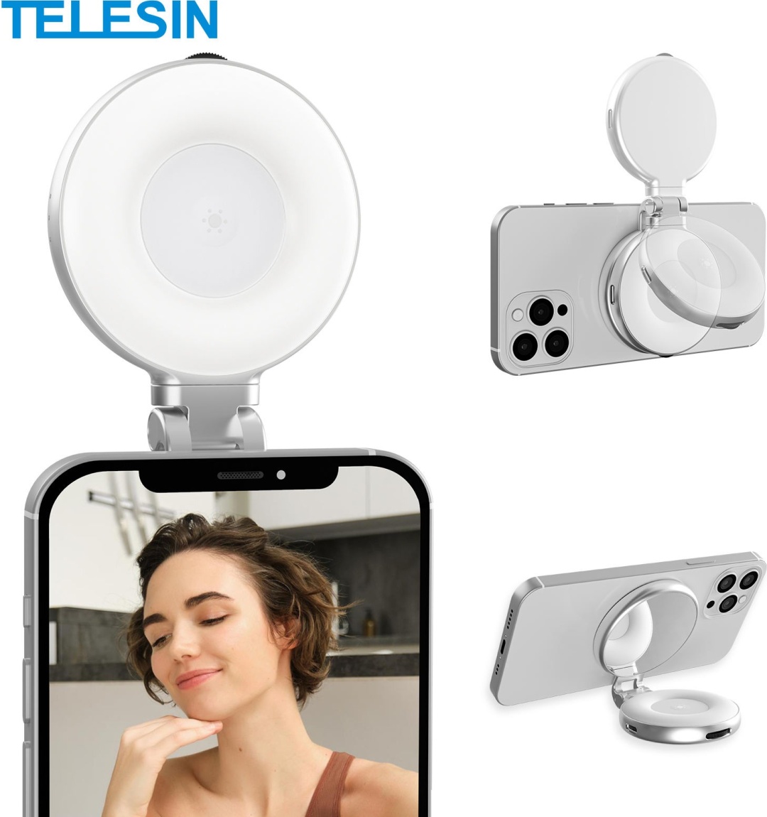 Осветитель - зеркало Telesin S5-BGD-01 белый