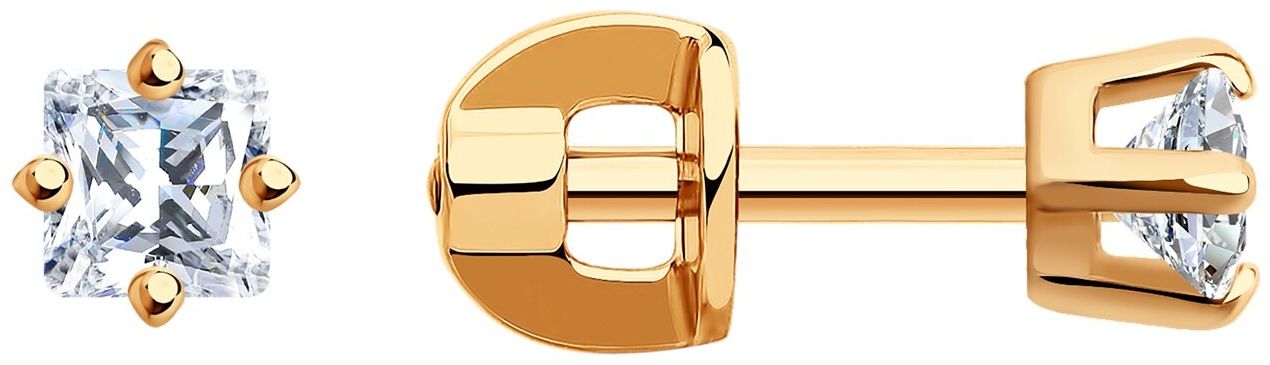 Пусеты SOKOLOV 93020050 вес 1.06 г серебро, фианит
