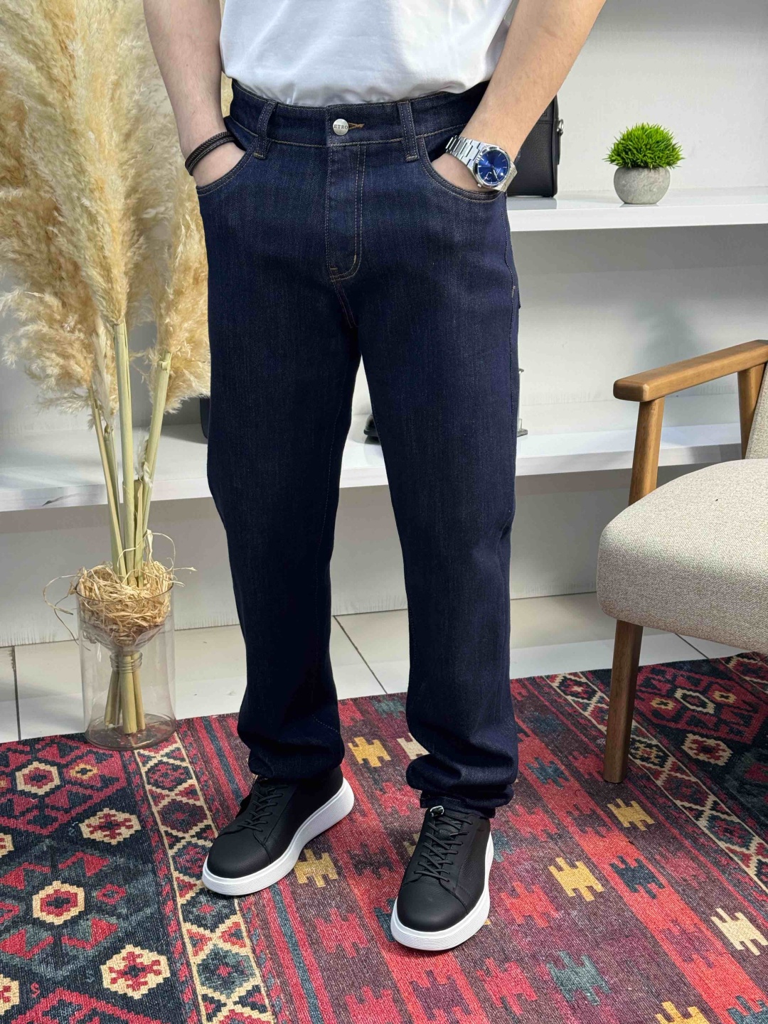 Джинсы прямые ABAY FASHION темно-синий