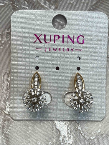 Серьги Xuping Jewelry бижутерный сплав, фианит
