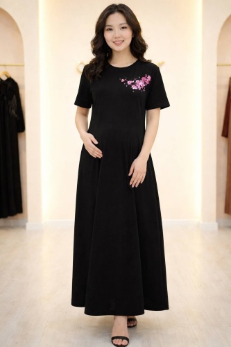 Повседневное платье, спортивное платье Puzatiki черный, розовый