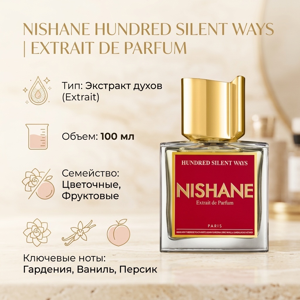 Nishane Hundred Silent Ways экстракт духов Extrait de Parfum 100 мл, для женщин