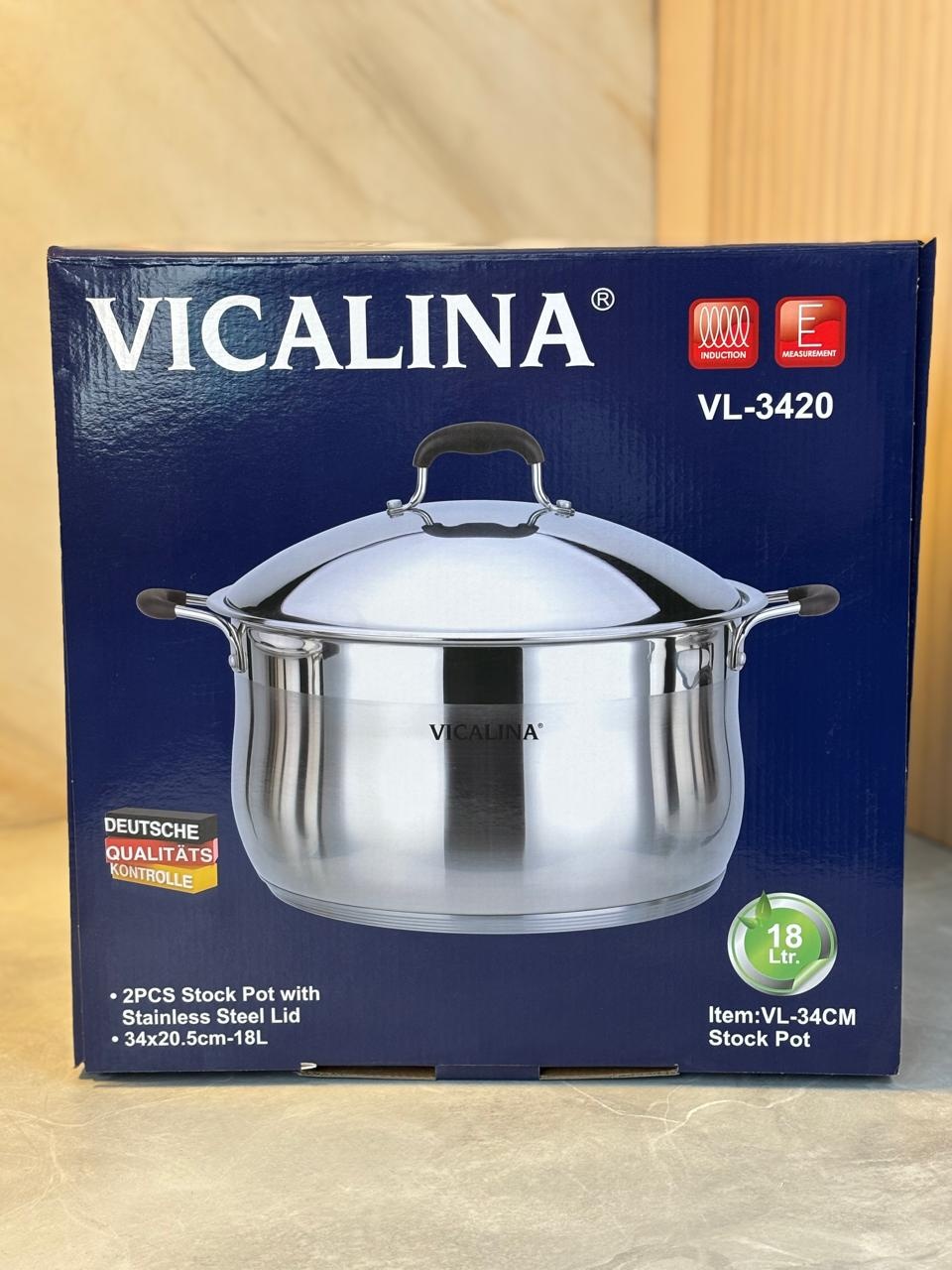 Кастрюля 16 л, Vicalina 426121412 нержавеющая сталь