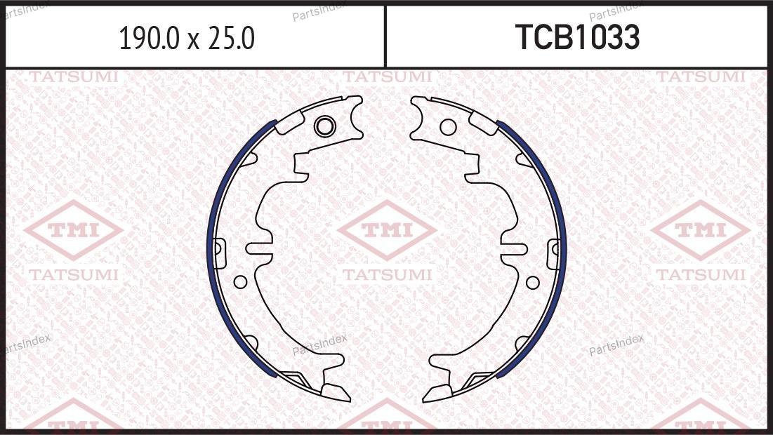 TATSUMI Колодки Тормозные Барабанные TCB1033