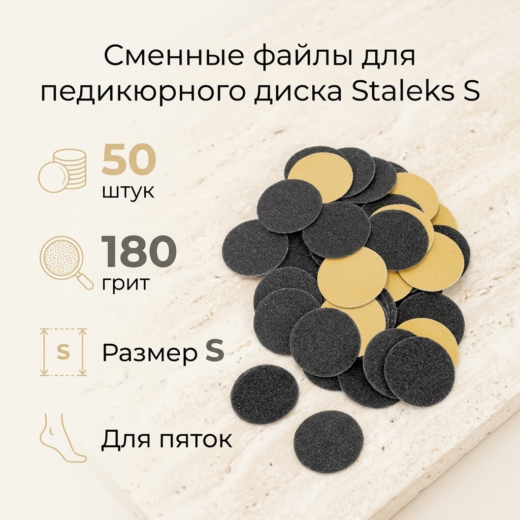 Staleks сменные файлы для педикюрного диска S 180 грит 50 шт