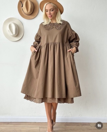 Повседневное платье FASHION коричневый