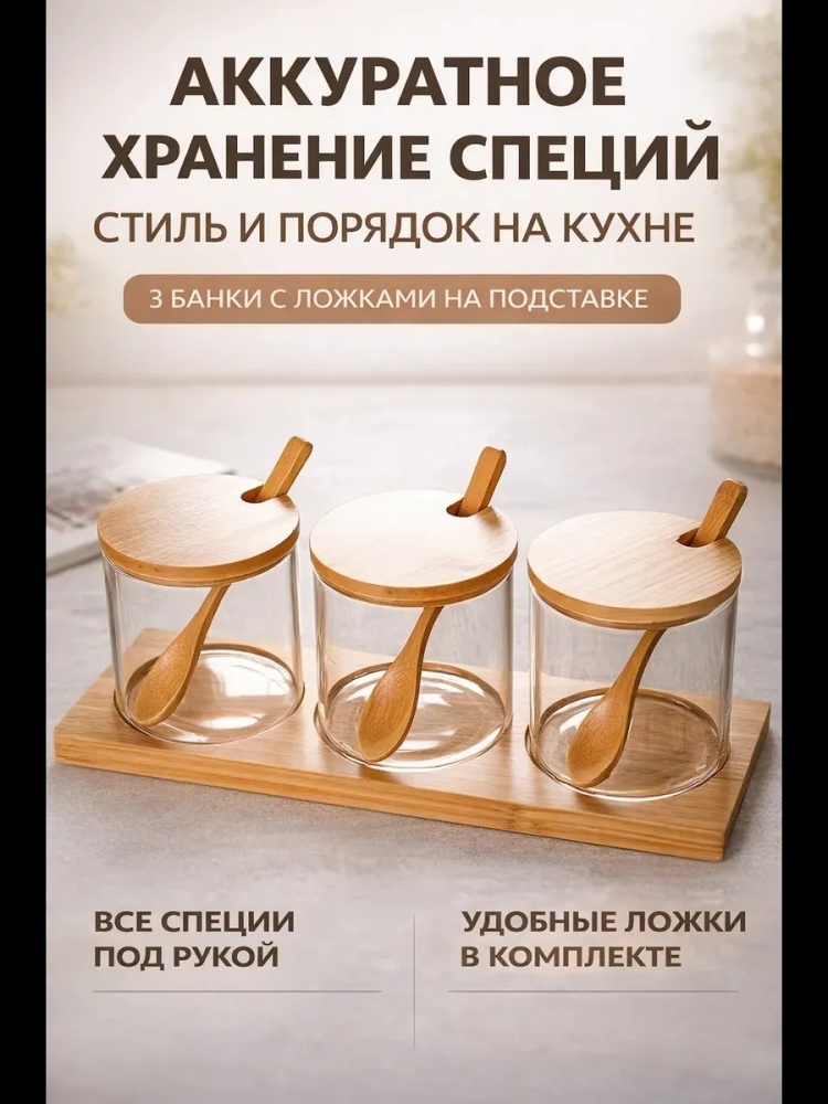 Емкость для специй Коробка для специй, стекло