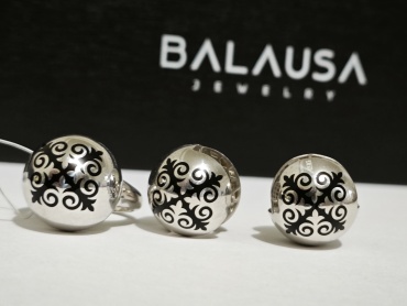 Balausa Jewelry Е258(2) 19р вес 13 г серебро, эмаль