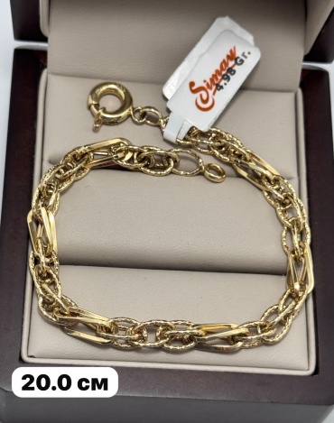 Italian Gold Италия длина 20 см, вес 4.98 г золото, плетение якорное