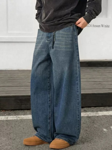 Джинсы свободного кроя urban outfit темно-синий