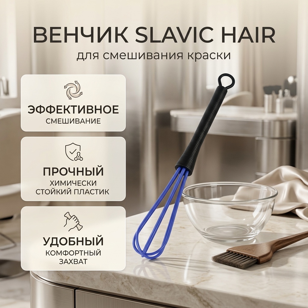 SLAVIC HAIR венчик для смешивания краски синий