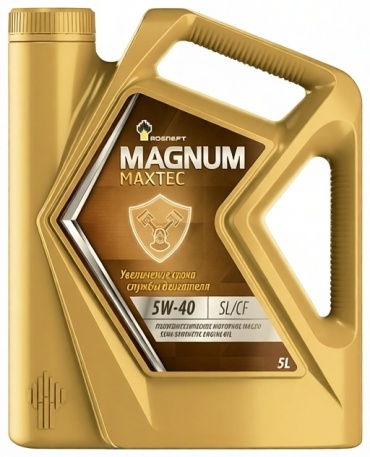 Полусинтетическое Роснефть MAGNUM MAXTEC 5W-40 5 л