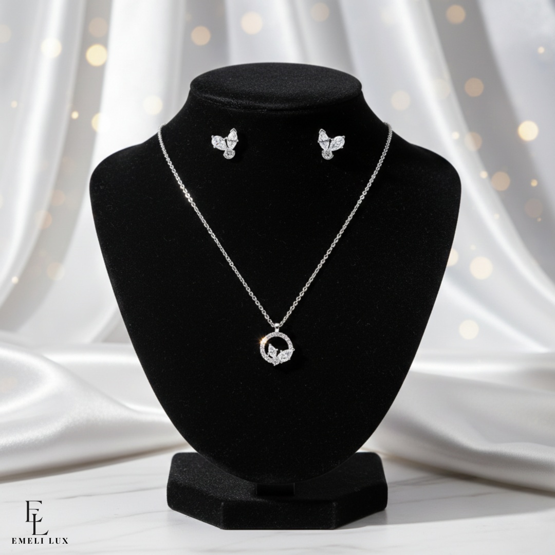 Emeli lux 841 вес 2 г серебро, фианит