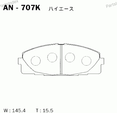 AKEBONO Колодки Тормозные Дисковые AN707K