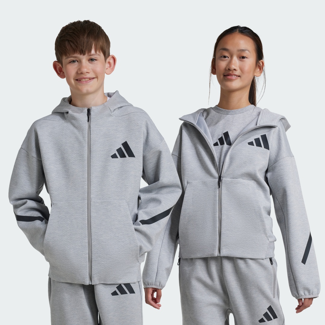 Толстовка adidas J Z.N.E.FZ серый