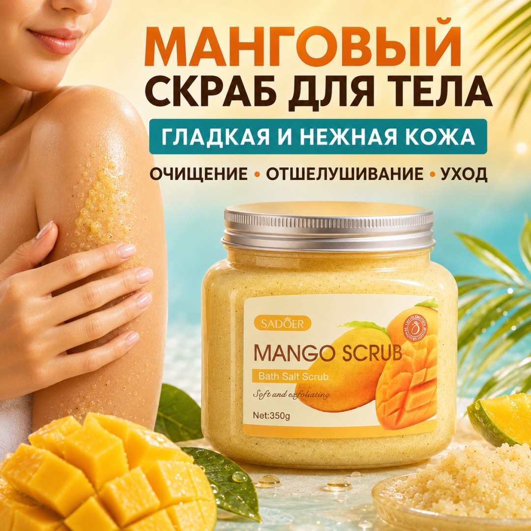 SADOER скраб Скраб для тела Манго для рук, для ног, для тела 350 мл