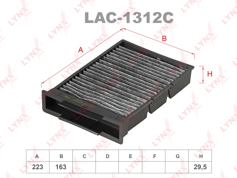 LYNXauto салонный фильтр LAC1312C