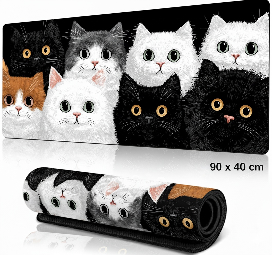 Коврик для мыши DART 8Cats 900x400x3 мм рисунок