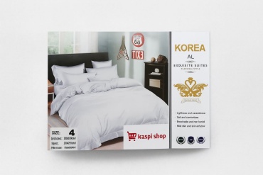 Комплект Korea KOREA 2-спальный хлопок, сатин, 2 наволочки: 50x70 см