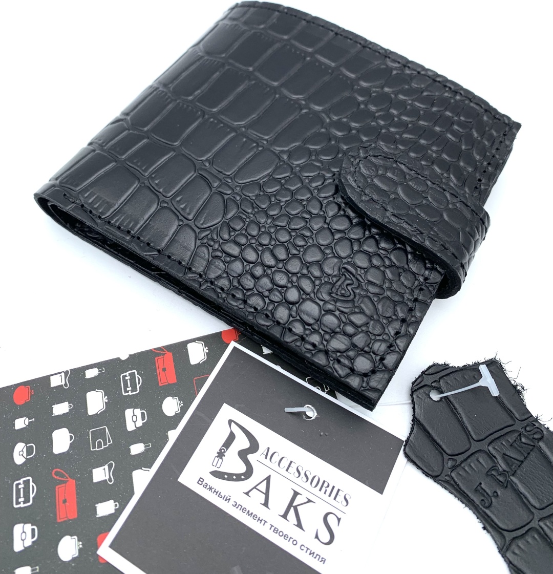 Портмоне BAKS ACCESSORIES натуральная кожа черный