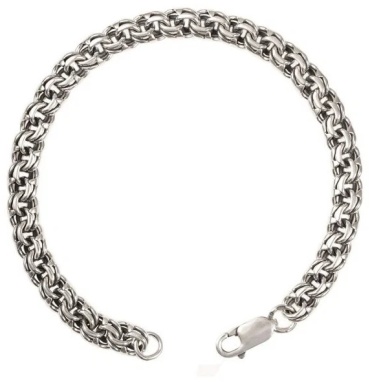 Якубов 20-20ч длина 20 см, вес 7.95 г серебро, плетение бисмарк