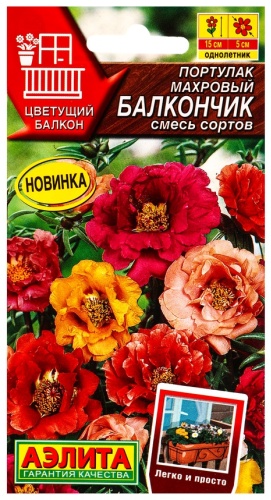 Аэлита портулак махровый Балкончик, смесь сортов Цветущий балкон