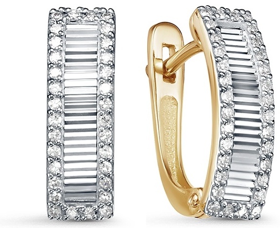 Серьги IMPERIAL С0851-320 вес 2.65 г золото, бриллиант