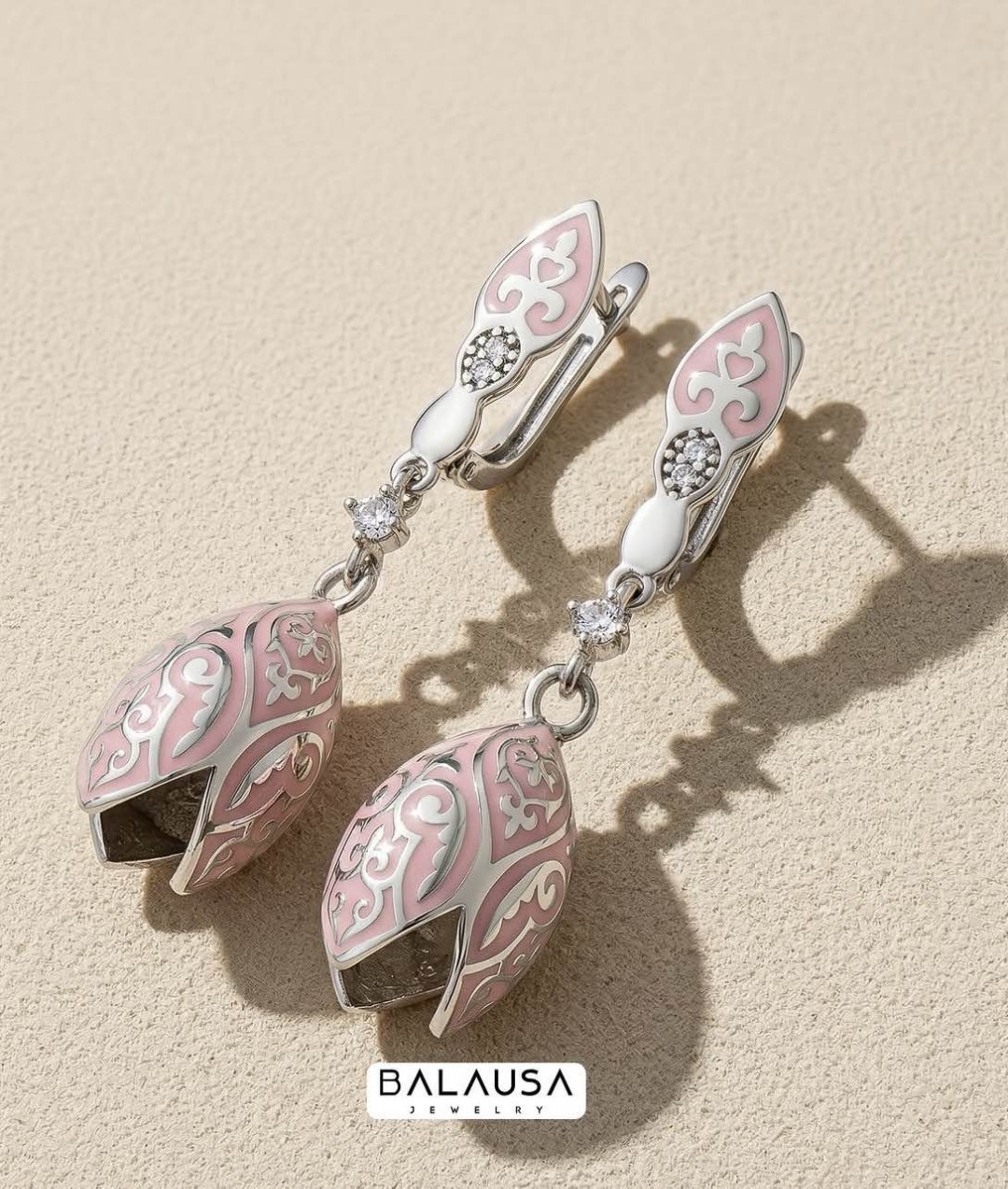 Balausa Jewelry E057(14) вес 25 г серебро, фианит, эмаль