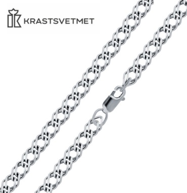 КРАСЦВЕТМЕТ НЦ-22-200Ю-3 длина 55 см, вес 2.99 г серебро, плетение нонна