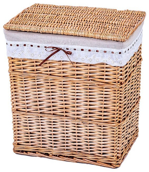 Корзина универсальная 30x25x37 см, солома, эко лоза