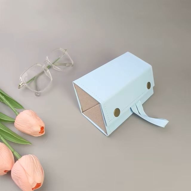 Жесткий футляр искусственная кожа, 6.5 x 16 см светло-зеленый
