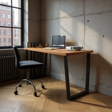 Стол письменный Геометрия LOFT, 130х60x75 см, коричневый