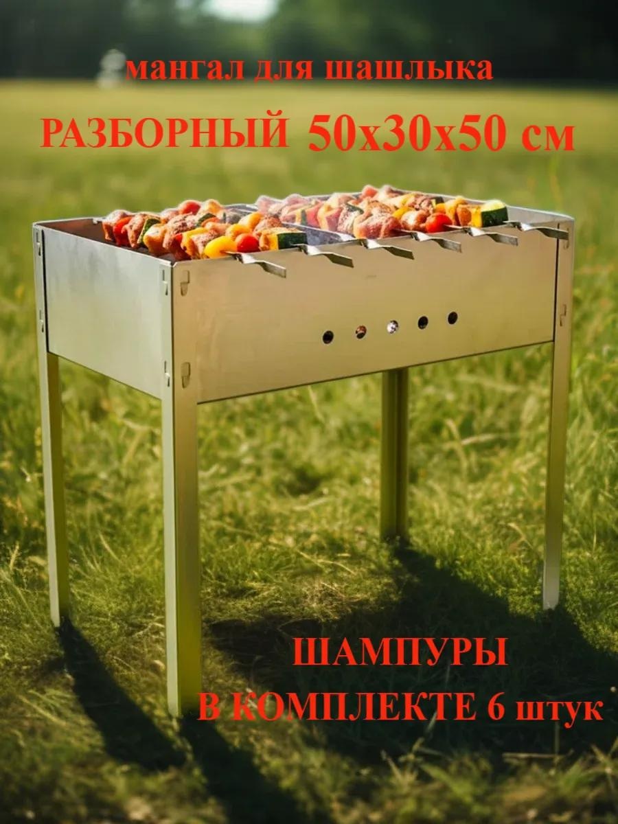 Мангал разборный 30x50x13 см, сталь