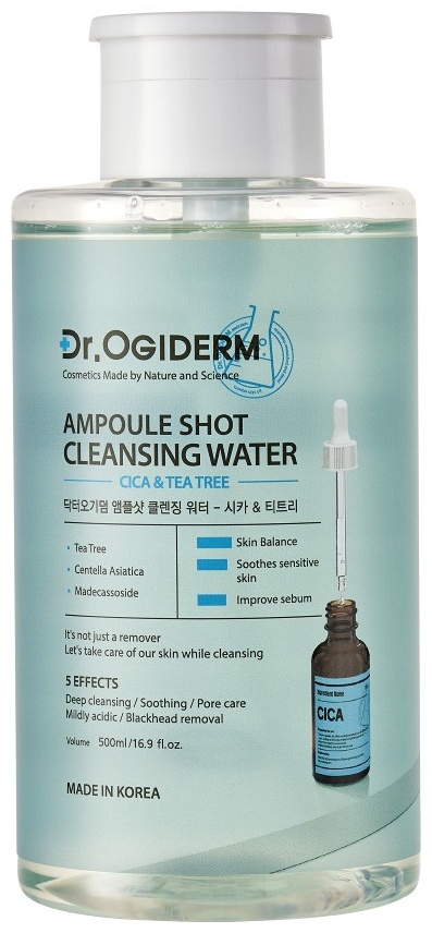 Dr.Ogiderm Успокаивающая Cica Tea Tree мицеллярная вода 500 мл