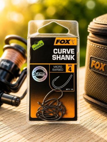 Крючок для рыбалки FOX EDGES Curve Shank №4 CHK191 карповый серебристый 10 шт