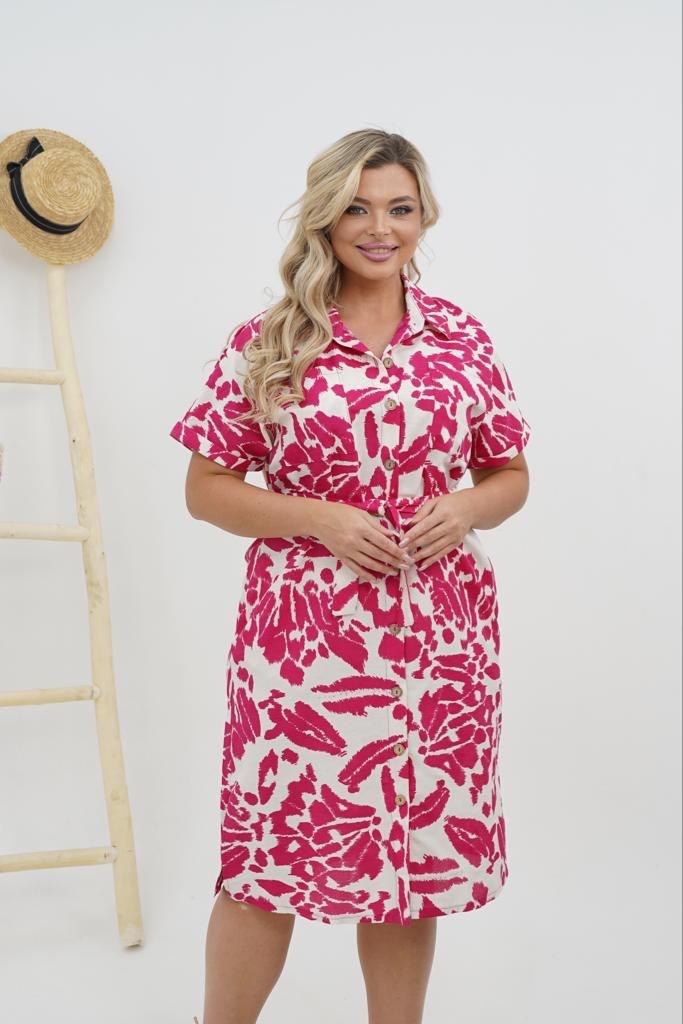 Повседневное платье YVA FASHION фуксия