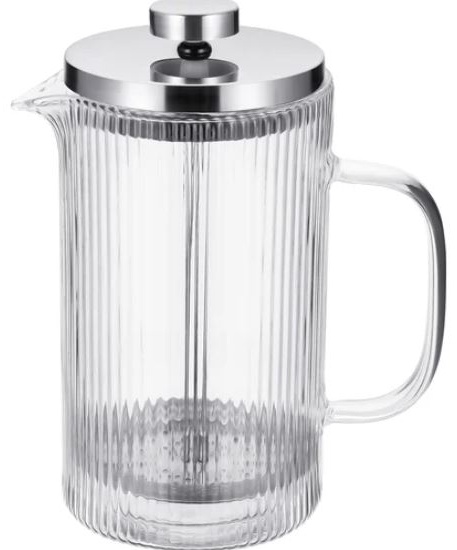 Френч-пресс Regent Inox 93-FR-41-01-600 600 мл, боросиликатное стекло