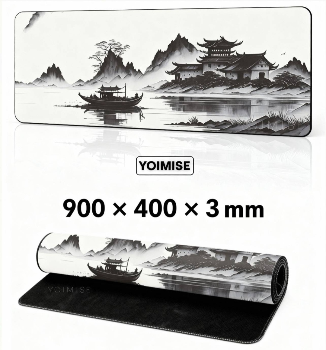 Коврик для мыши YOIMISE Landscape boat YLB-K943 серый