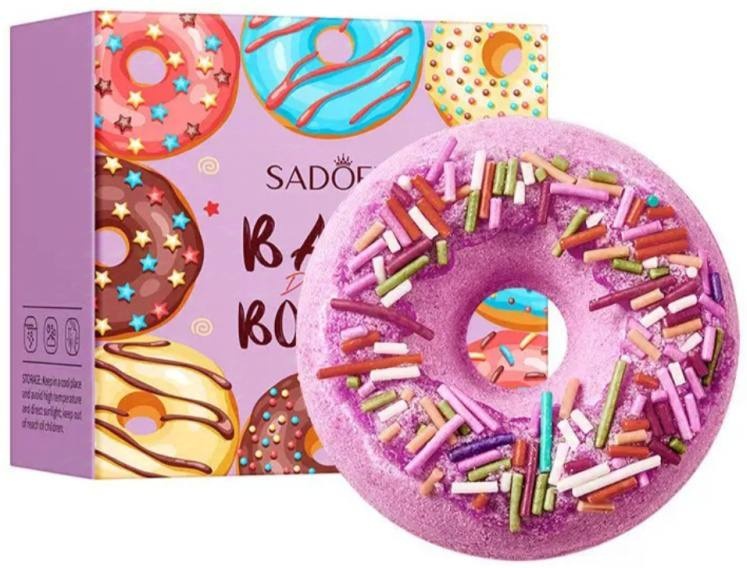 SADOER Macaron Donut Bath Salt Ball - Шарик соли для ванны в форме макарон-пончика номер 1 бомбочка 100 г