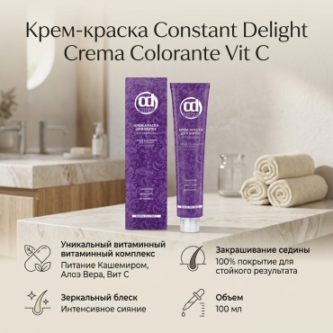 Constant Delight Crema Colorante Vit C 1/1 иссяня-черный крем-краска 100 мл