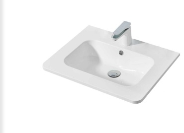 Раковина Vincea VCB-1A600W врезная прямоугольная 60х48 см, искусственный камень