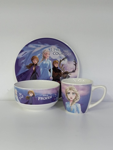 Сервиз на 1 персону Frozen, предметов: 3, детский, керамика