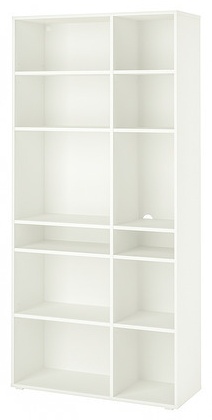 Стеллаж напольный IKEA VIHALS, 95x37x200 см, белый