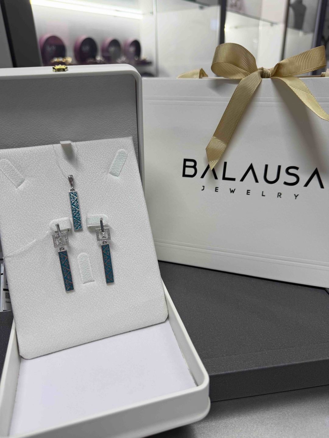 Balausa Jewelry Е216-2(11) вес 8 г серебро, фианит, эмаль