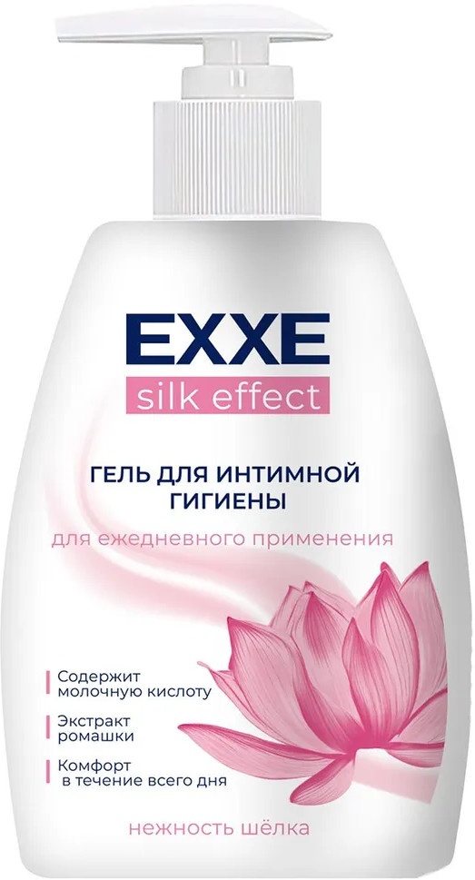 EXXE Гель для интимной гигиены Silk Effect, 250 мл/12 гель для интимной гигиены 250 мл