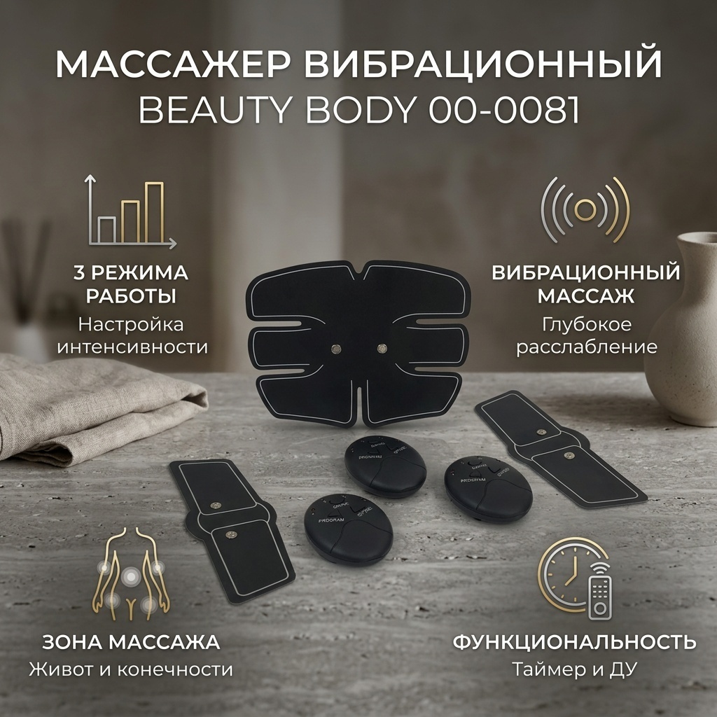 Массажер Beauty Body 00-0081 бабочка вибрационный